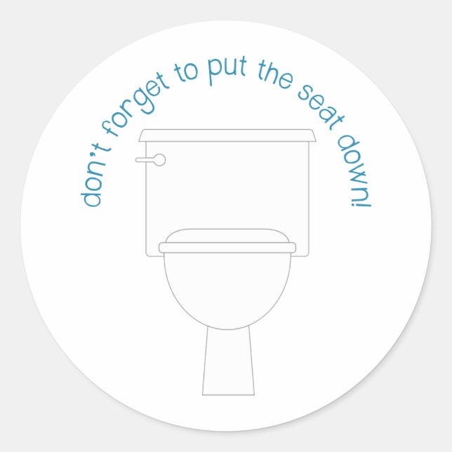 Étiquette Toilette (Devant)