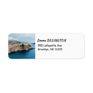 Étiquette Toits et murs de la vieille ville de Dubrovnik - C