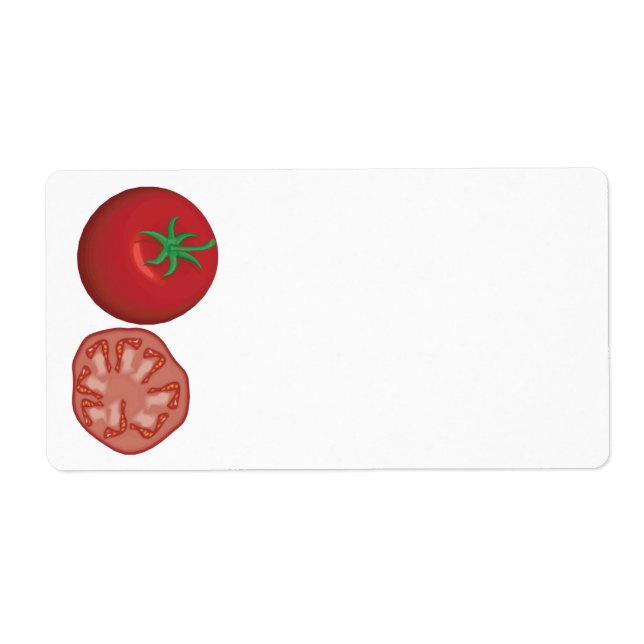 Étiquette tomate rouge réaliste (Devant)