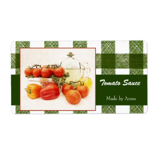 Étiquette Tomato sauce food labels