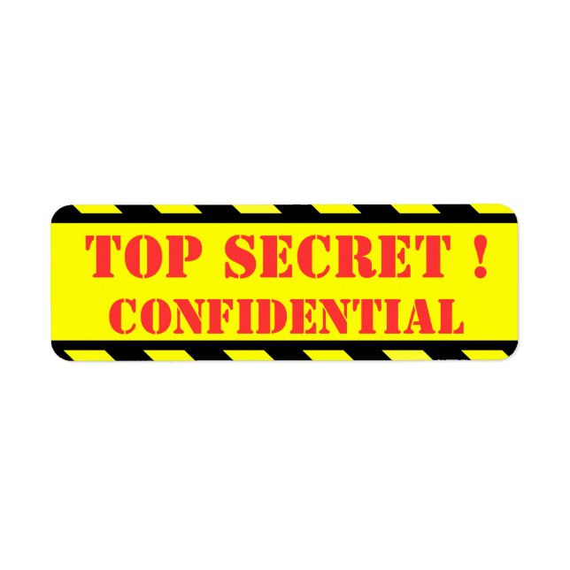 Étiquette top secret - confidentiel (Devant)
