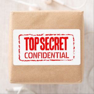 Étiquette Top Secret confidentiel expédition des timbres en 