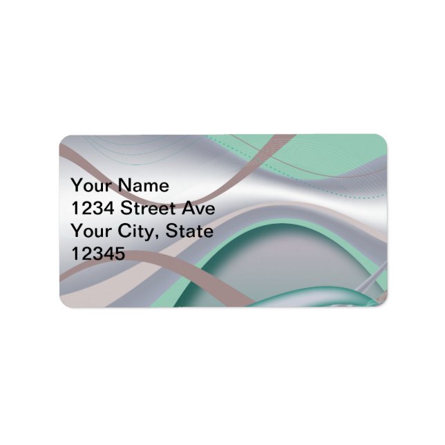 Étiquette Tornade Abstraite à la menthe de chocolat (Devant)