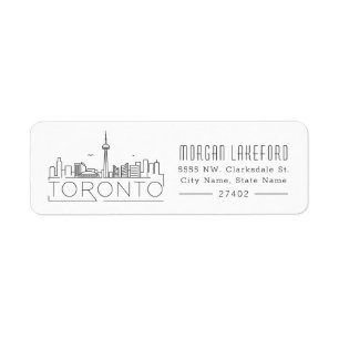 Étiquette Toronto a stylisé l'horizon  