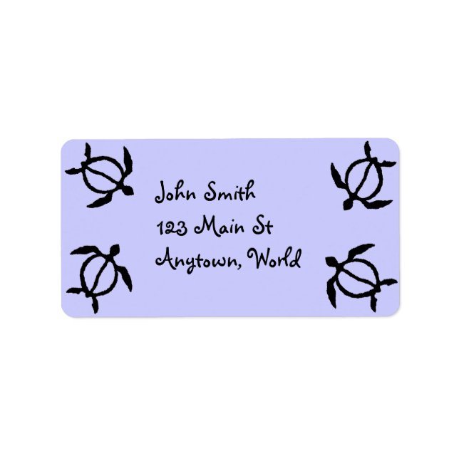 Étiquette Tortue de Honu hawaïenne (Devant)