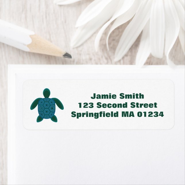 Étiquette Tortue de mer (En situation)
