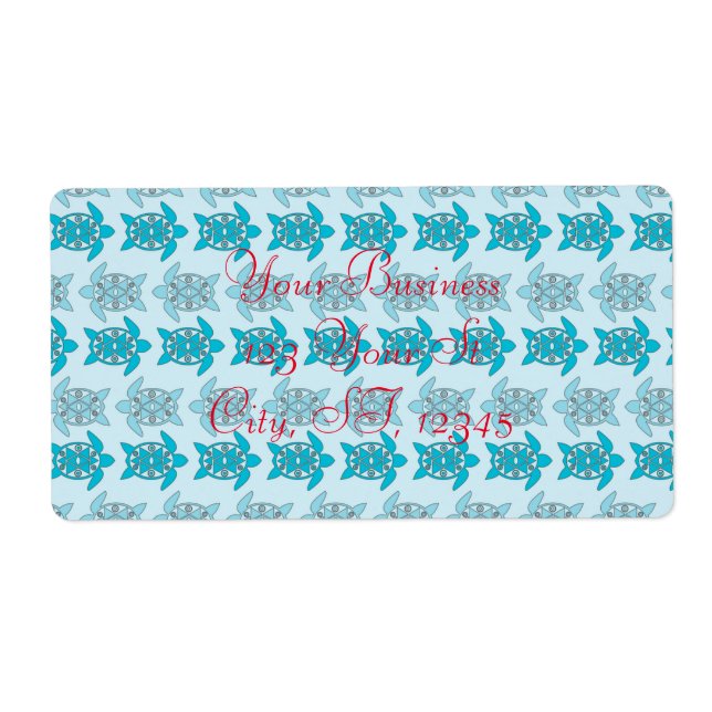 Étiquette Tortues bleues nager Thunder_Cove (Devant)