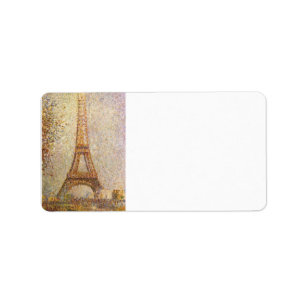 Étiquette Tour Eiffel par Georges Seurat