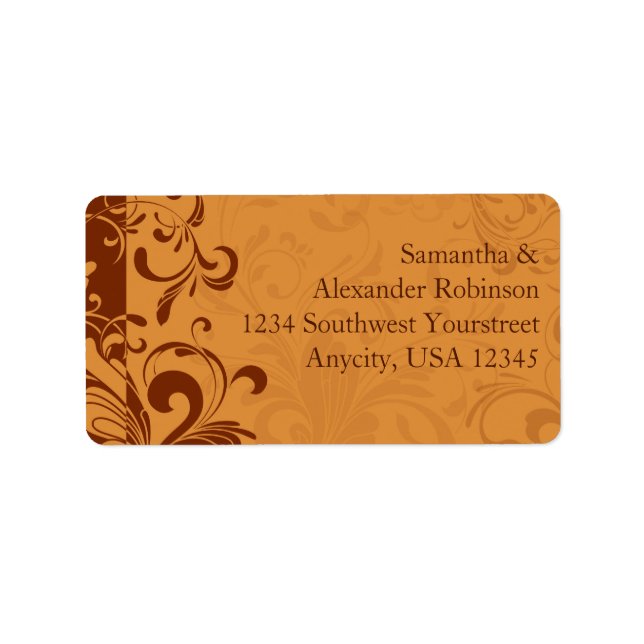 Étiquette Tourbillon d'automne doré (Devant)