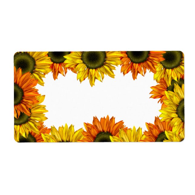 Étiquette tournesol (Devant)