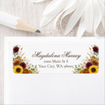 Tournesol Roses Bourgogne Rouille Mariage Floral A