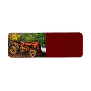Étiquette Traceur de la ferme rouge