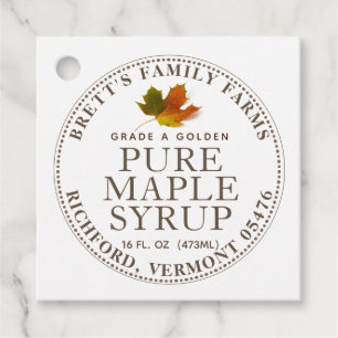 Étiquette traditionnel de sirop d'érable Balise Kr
