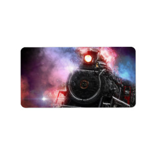 Étiquette Train de fret flamboyant