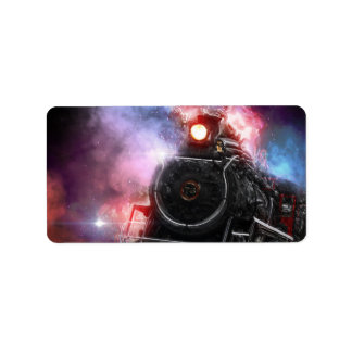 Étiquette Train de fret flamboyant