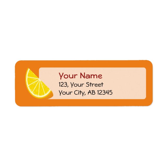 Étiquette tranche orange (Devant)