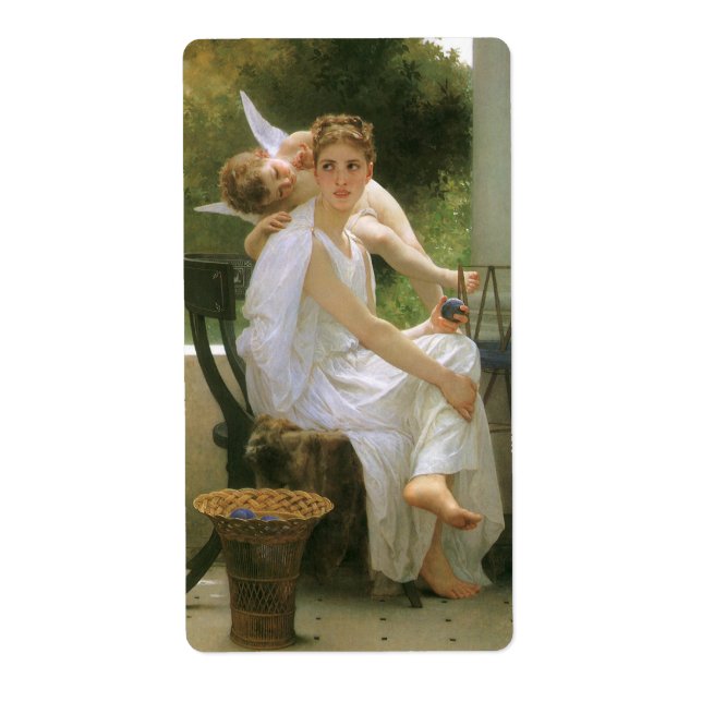 Étiquette Travail interrompu par Bouguereau, Angel Portrait (Devant)