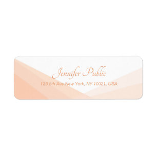 Étiquette Trendy Elegant Nom manuscrit Adresse de retour