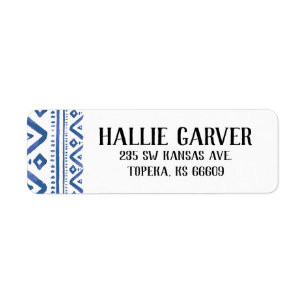 Étiquette Tribal Return Address Labels