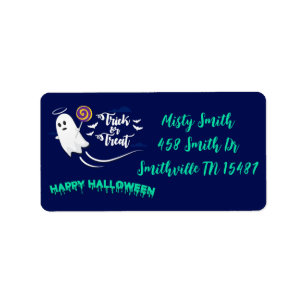 Étiquette Trick mignon ou Treat Ghost