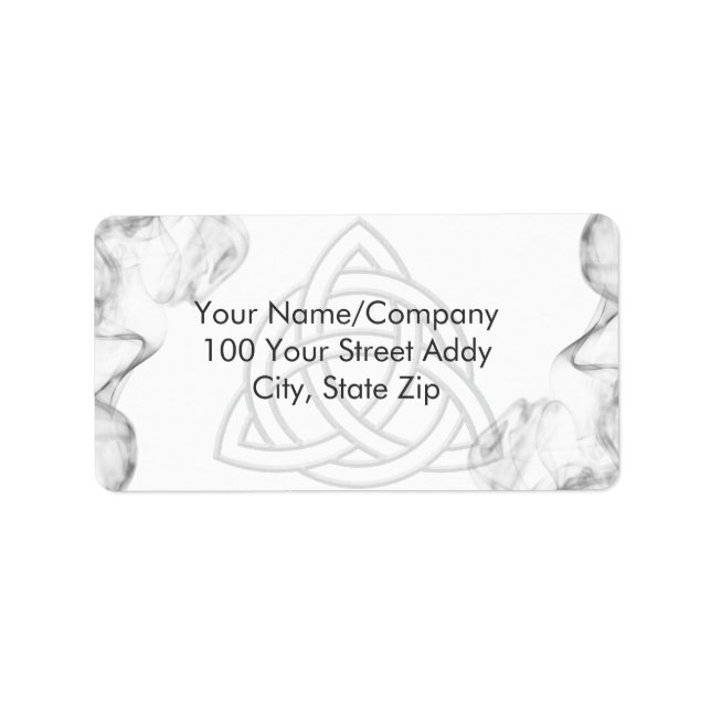 Étiquette Triquetra Silver Bevel (Devant)