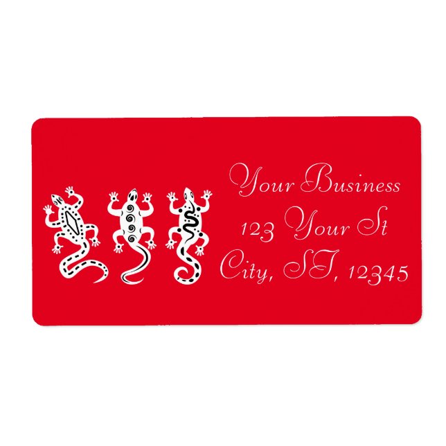 Étiquette Trois Lizards Thunder_Cove style sud-ouest (Devant)