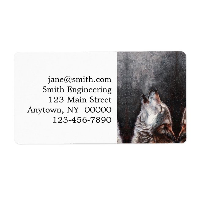 Étiquette Trois loups hurlent (Devant)