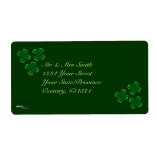 Étiquette Trois Shamrocks verts