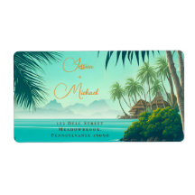 Tropical Beach Destination Mariage Adresse d'invit
