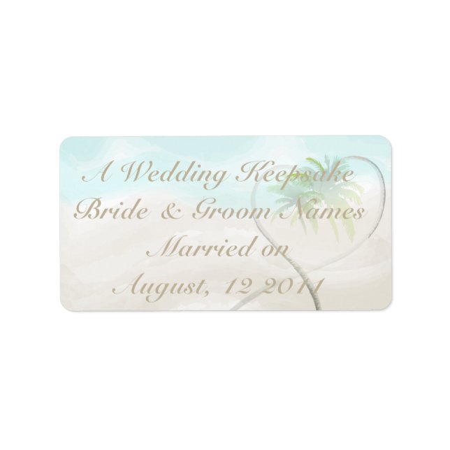 Étiquette Tropical Beach Wedding Favoriser Lip Balm Tube Éti (Devant)