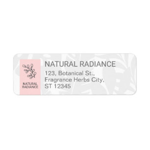 Étiquette Tropical Botanics Pink Company Adresse de retour