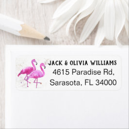 Étiquette Tropical, Flamant rose rose