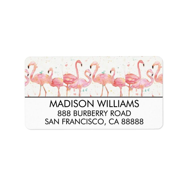 Étiquette Tropical | Gathering of Flamingos (Devant)