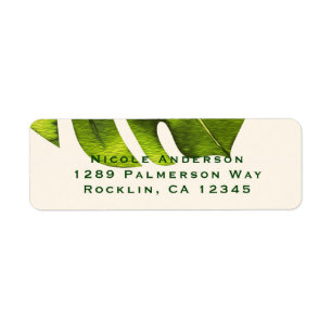 Étiquette Tropical Palm Leaf Summer Elegant Modern Wedding