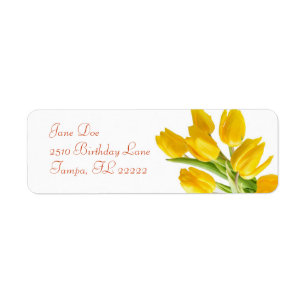Étiquette Tulipe jaune