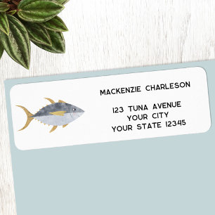 Étiquette Tuna Fish Adresse de retour