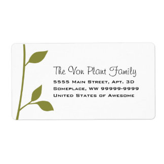 Étiquette Twig et feuille