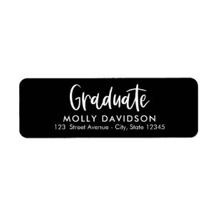 Étiquette Type adorable ÉDITABLE COULEUR Adresse de graduati