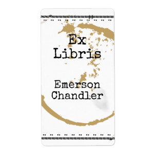 Étiquette Type Art Coffestain Grunge Editable Boite