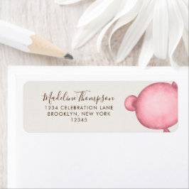 Étiquette Typographie de script minimaliste pour ours à pinc