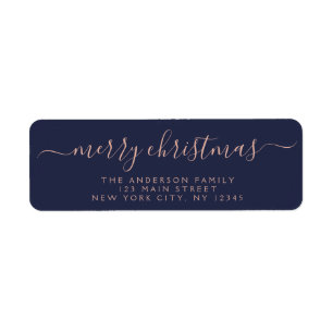 Étiquette Typographie de script moderne élégante Joyeux Noël