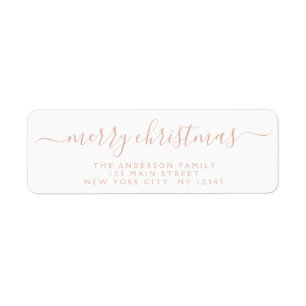 Étiquette Typographie de script moderne élégante Joyeux Noël