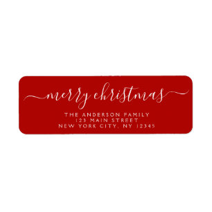Étiquette Typographie de script moderne élégante Joyeux Noël