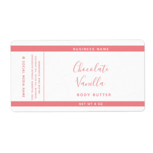 Étiquette Typographie minimaliste envelopper le produit blan