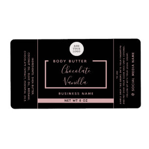 Étiquette Typographie moderne minimaliste produit logo noir