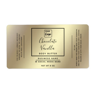 Étiquette Typographie moderne minimaliste produit logo or