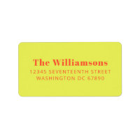 Typographie Orange Chartreuse Gras Adresse de Reto