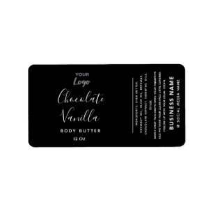 Étiquette Typographie professionnelle noir blanc logo produi