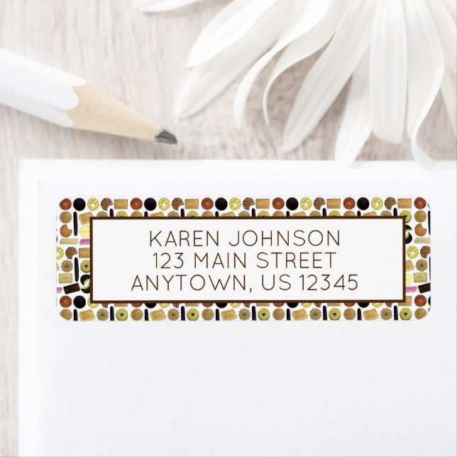 Étiquette UK British Biscuits Shortbread Rich Tea Digestives (En situation)