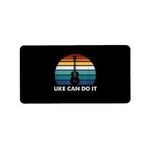 Étiquette Uke Peut Le Faire Drôle Ukulele Player Guitare Cad